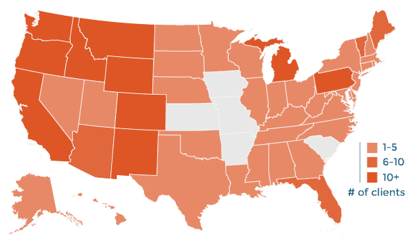 Nationwide Client Map